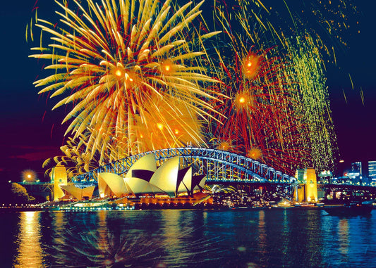 Fireworks Over Sydney Australia Puzzle - 1000 piece