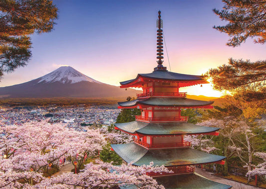 Mount Fuji Cherry Blossom Puzzle - 1000 piece