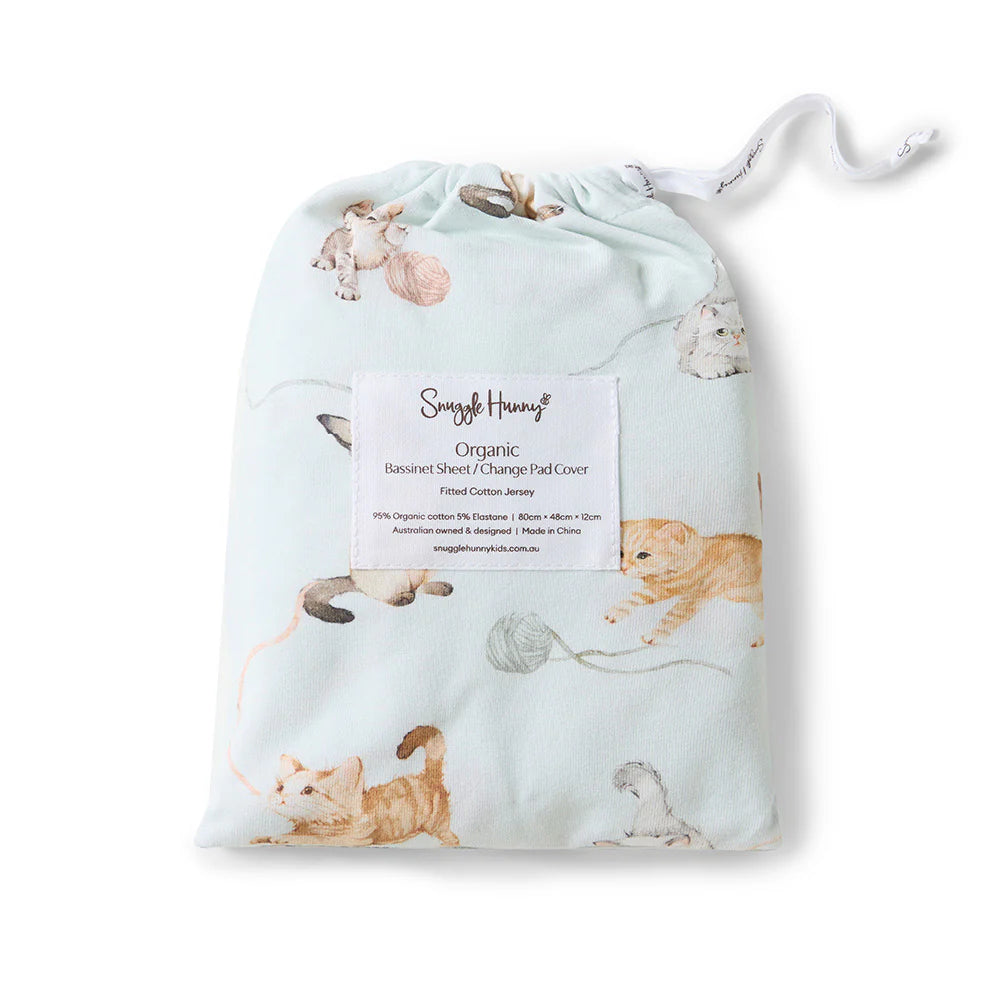 Bassinet Sheet / Change Pad Cover - Kittens