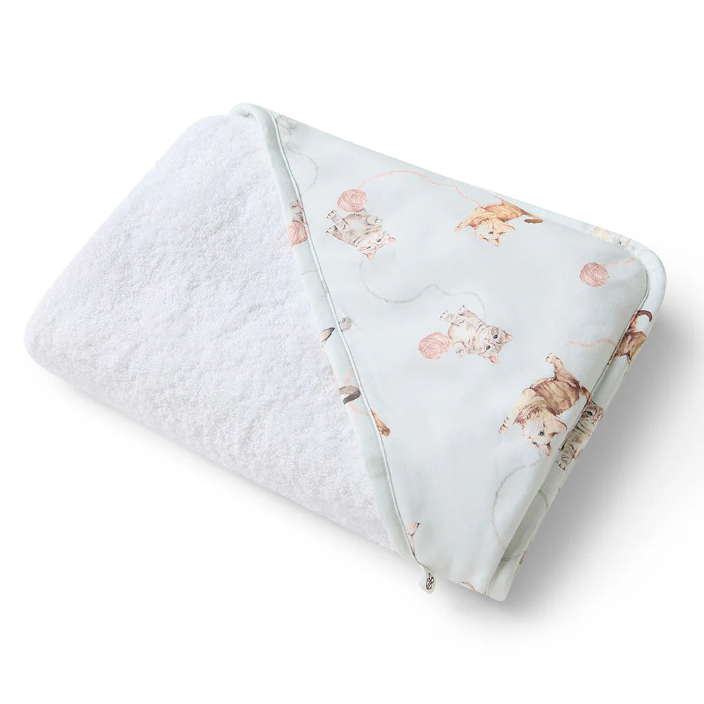 Kittens Organic Hooded Baby Towel