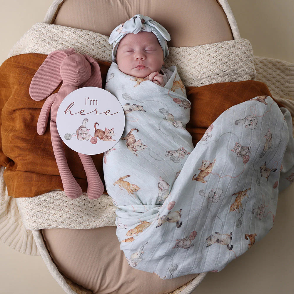 Organic Muslin Wrap - Kitten