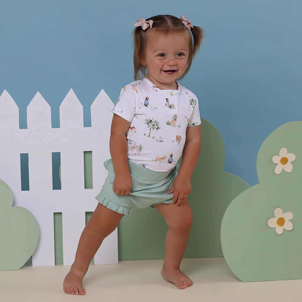 Dog Park Short Sleeve Organic Bodysuit