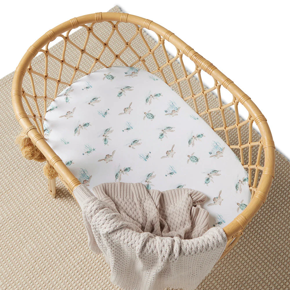 Turtle Bassinet Sheet / Change Pad Cover
