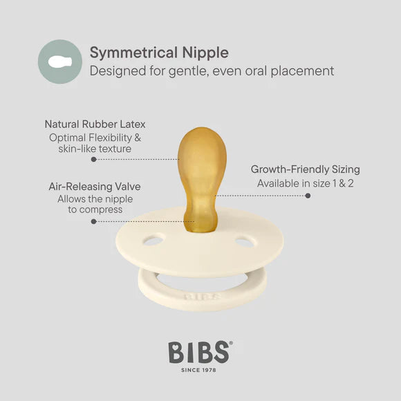 BIBS Dummies Try-it Colour 3pk - Ivory