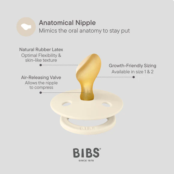 BIBS Dummies Try-it Colour 3pk - Ivory