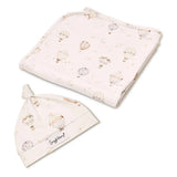 Up & Away Organic Jersey Wrap & Beanie Set
