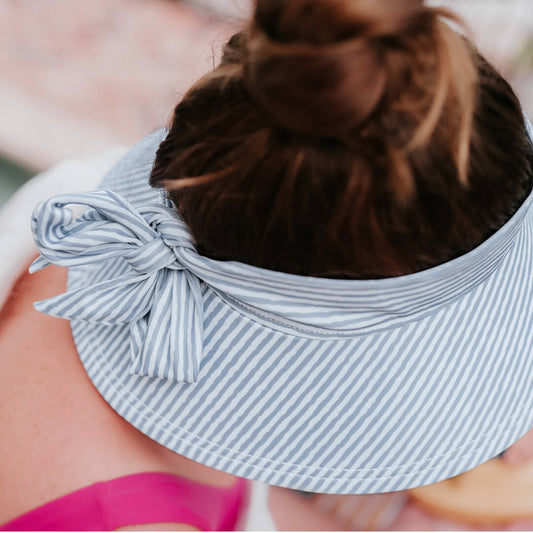 Ladies Wide-Brimmed Swim Visor Beach Hat - Stevie