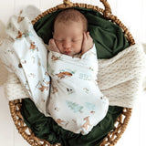 Woodland Tales Organic Jersey Wrap & Beanie Set