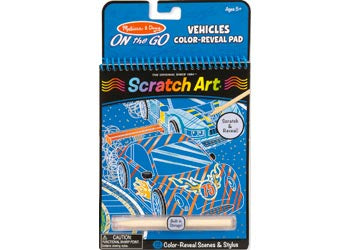 On the Go SCRATCH ART activity pad VEHICLES