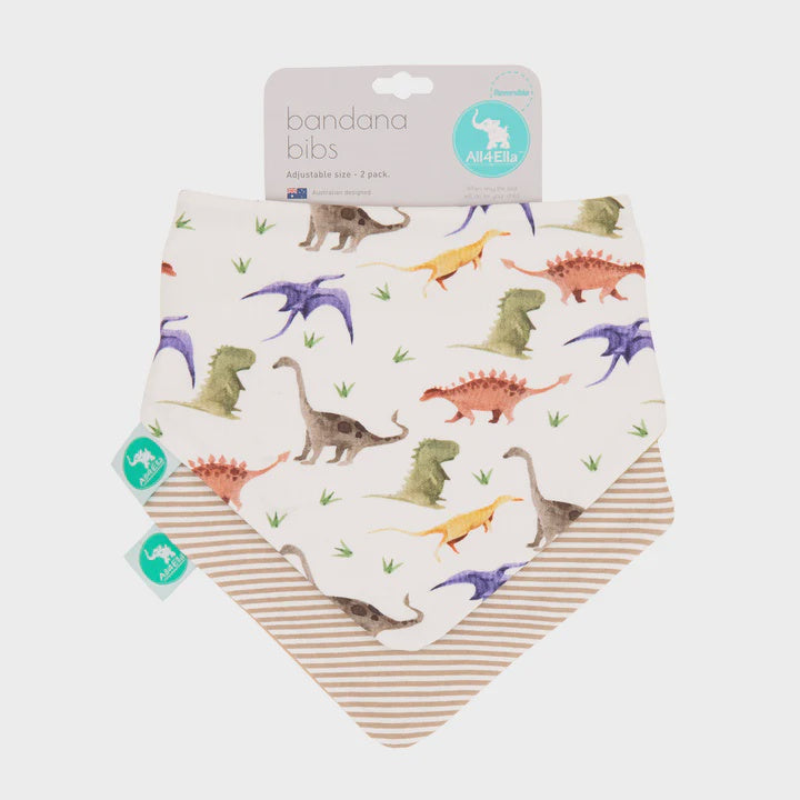 Bandana Bibs 2pk - Dino