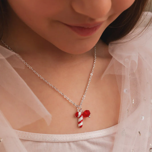 Candy Cane Christmas Necklace