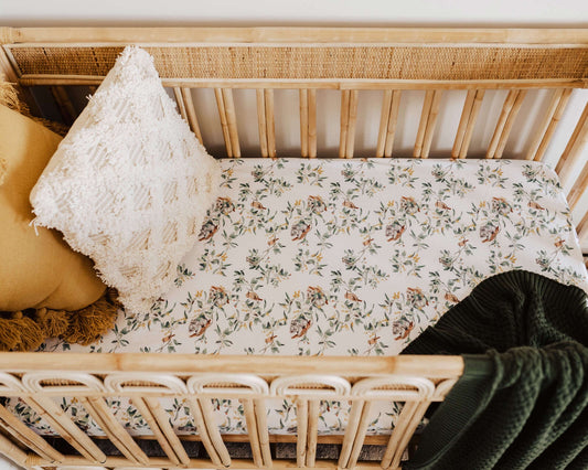 Fitted Cot Sheet - Eucalypt