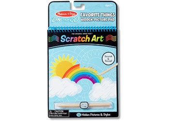 On the Go SCRATCH ART activity pad FAVOURITE THINGS