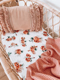 Rosebud Bassinet Sheet / Change Pad Cover