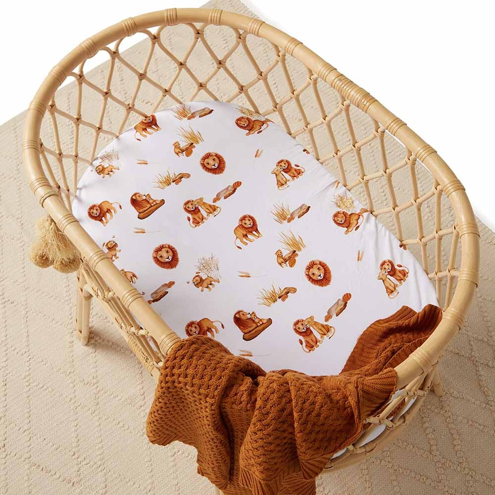 Bassinet Sheet / Change Pad Cover - Lion