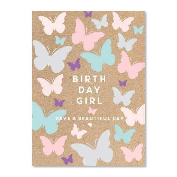 Birthday Girl Butterflies Card
