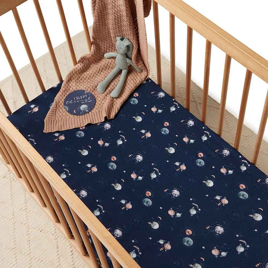 Fitted Cot Sheet - Milky Way