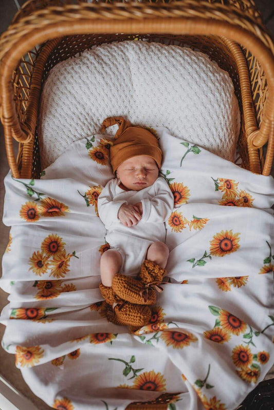 Organic Muslin Wrap - Sunflower