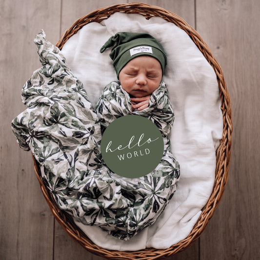 Organic Muslin Wrap - Evergreen