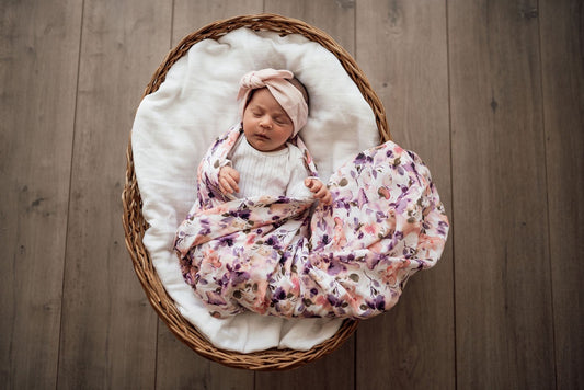 Organic Muslin Wrap - Blushing Beauty