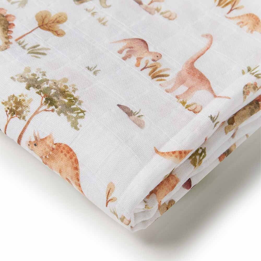 Organic Muslin Wrap - Dino