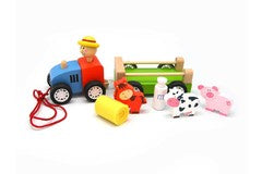 Pull along Farm Tractor with Animals
