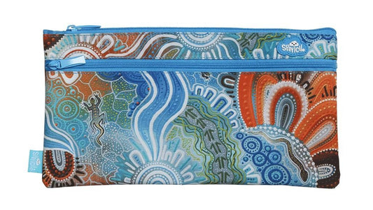 Twin Zip Pencil Case - Kalkatungu Muu