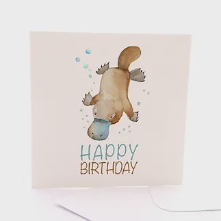 Platypus Birthday Card
