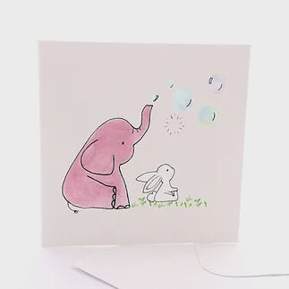 Bunny & Ellie Pink Greeting Card