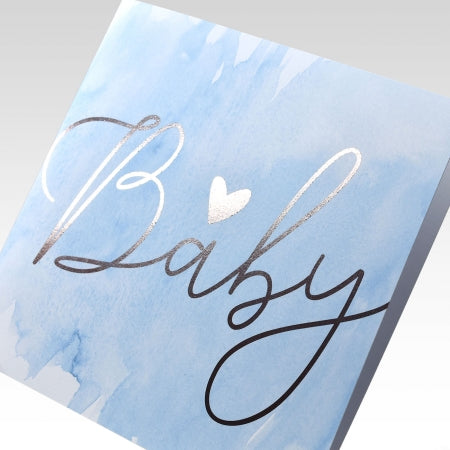 BABY Watercolour blue Card