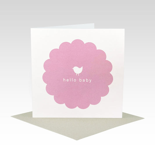 Hello Baby Pink Card