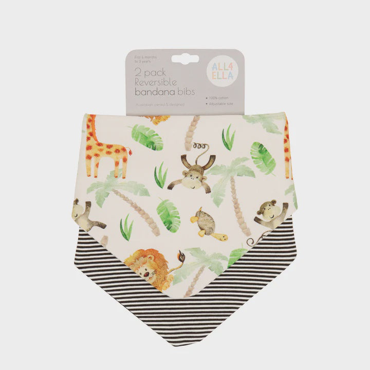 Bandana Bibs 2pk - Jungle