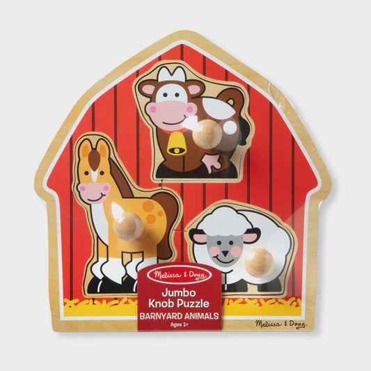 Knob Puzzle - Barn Animals 3 piece