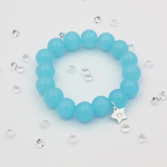 Ocean Blue Elastic Bracelet