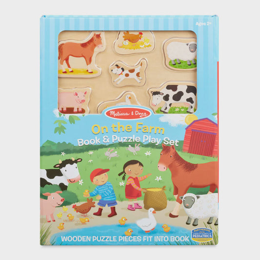 Book & Puzzle Playset - On the Farm