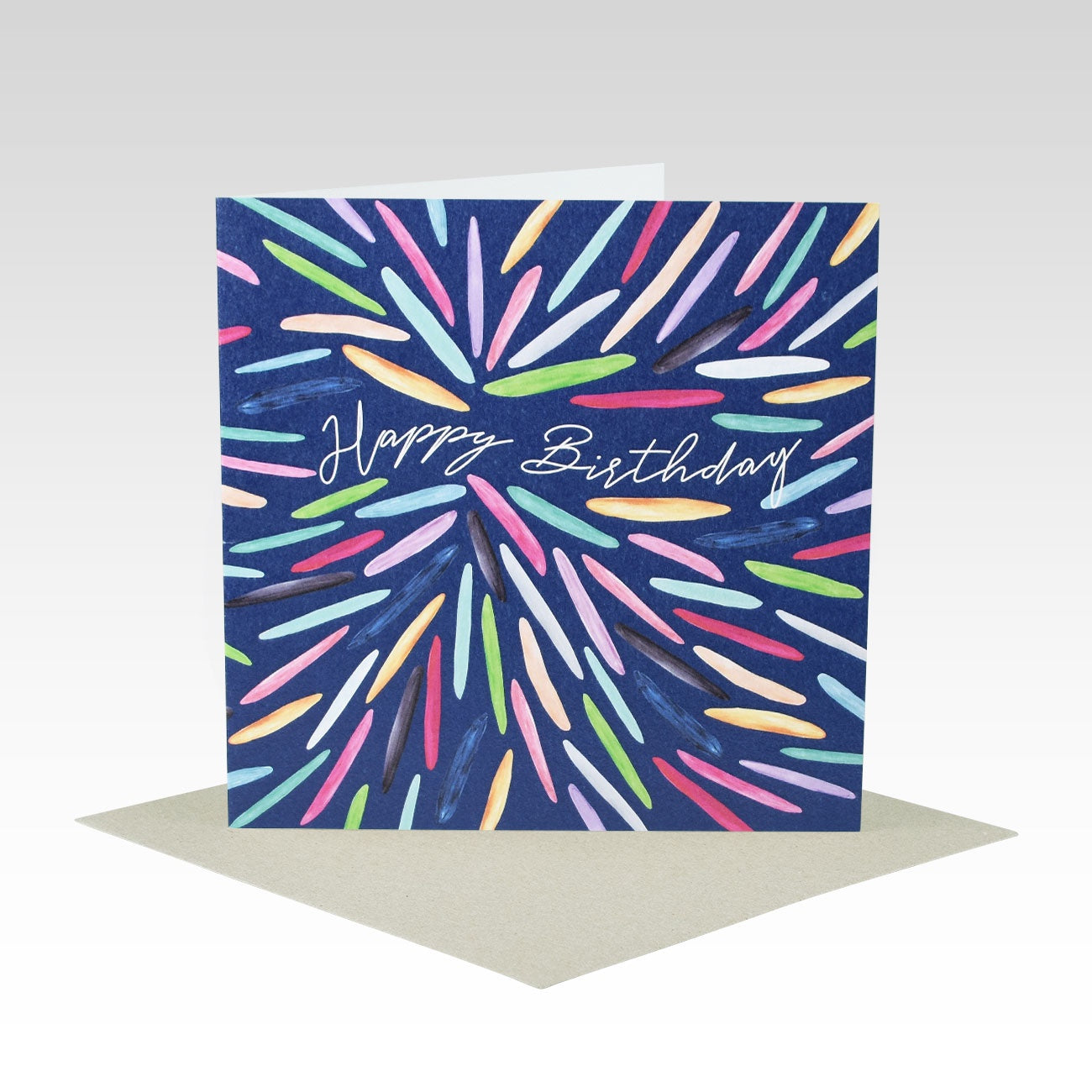 Coloured Petal Birthday Card