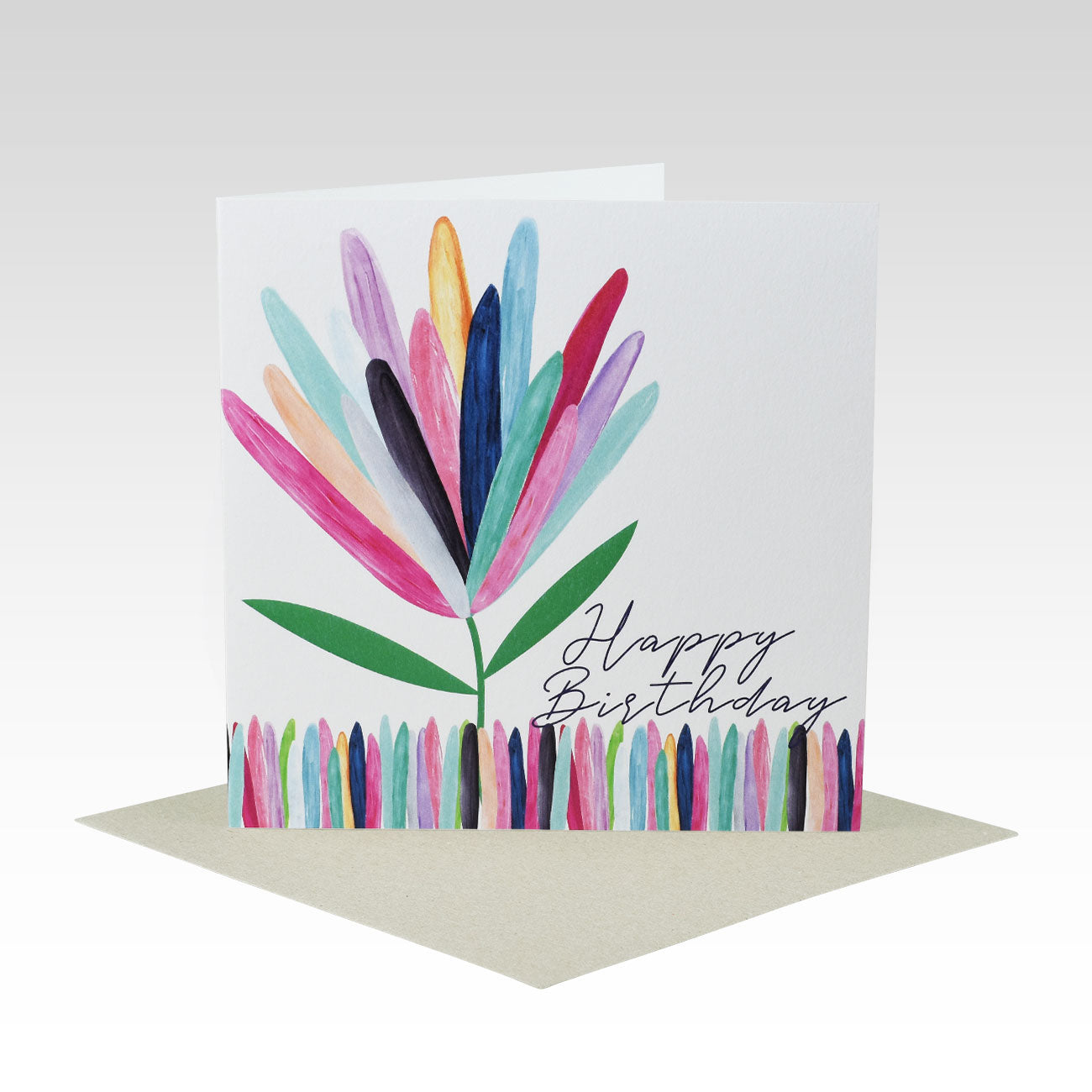Coloured Protea Birthday Card