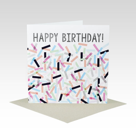 Coloured Confetti Birthday Card