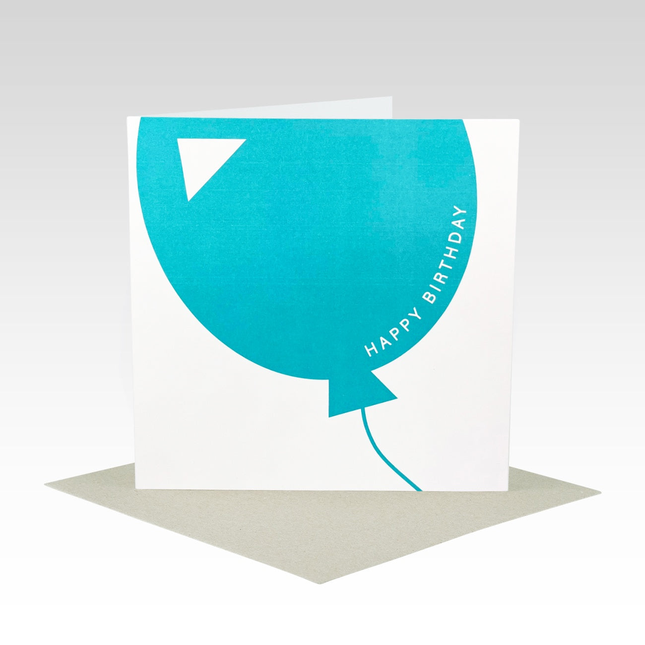Aqua Balloon Birthday Card