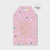 Gift Tag - Pink Confetti Birthday