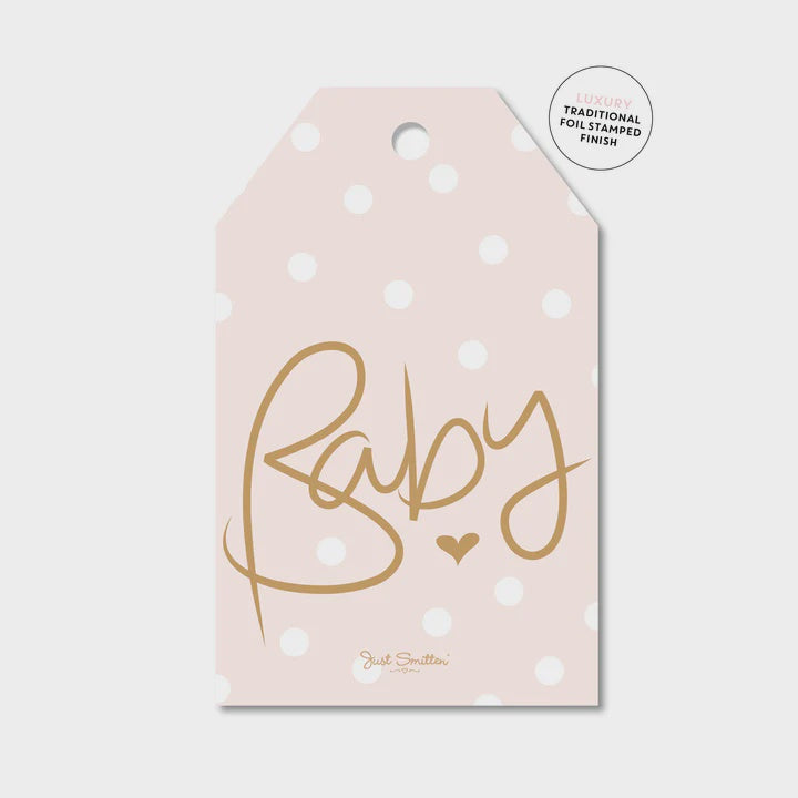 Gift Tag - Spotty Pink Baby