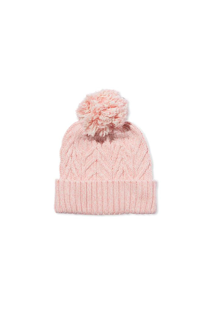 Pink Fleck Knit Beanie