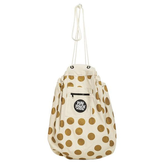 Glitter Gold Dots Printed Play Pouch