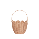 Rattan Tulip Carry Basket – Seashell Pink