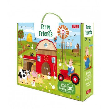 Farm Friends Puzzle and Book Set, 30pce