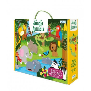 Jungle Puzzle and Book Set, 30pce
