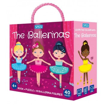 Sassi 3D Puzzle and Book Set - Learn Colours Ballerina