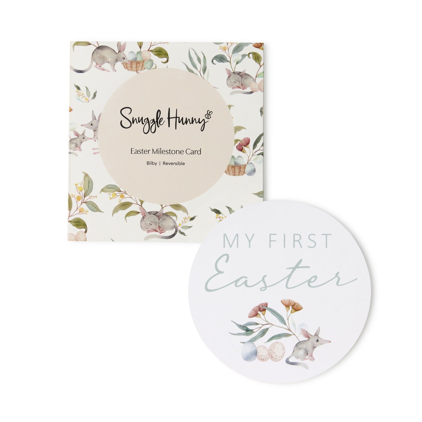Easter Bilby Reversible single Milestone Card