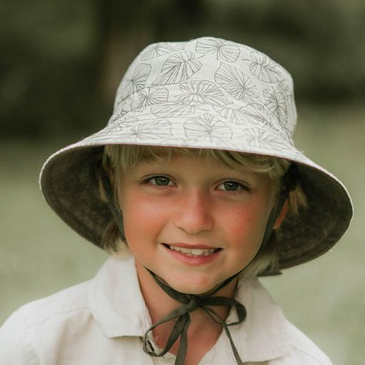 'Explorer' Kids Reversible Sun Hat - Leaf/Moss