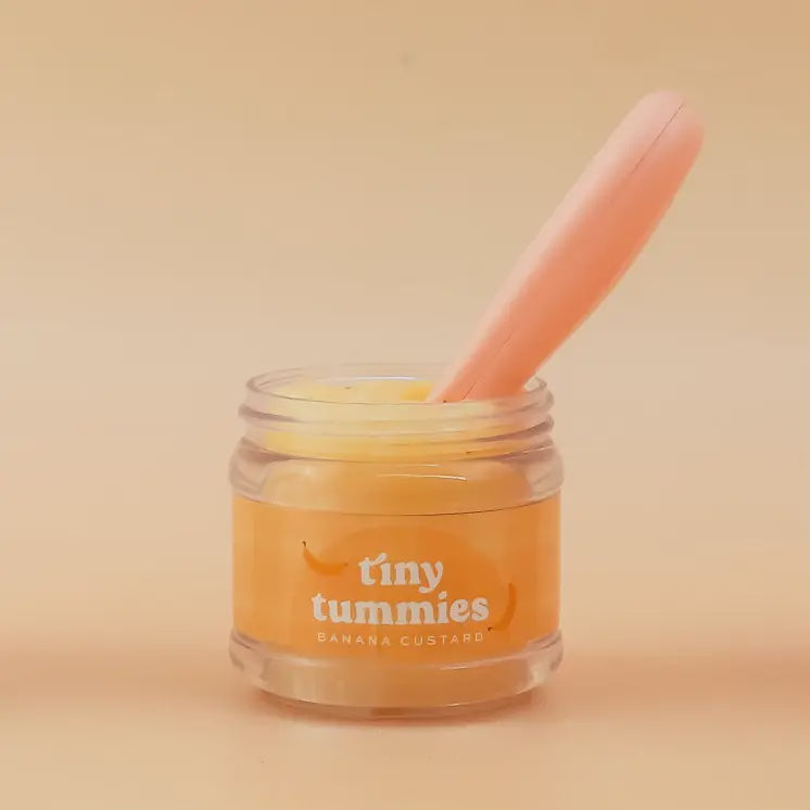 Tiny Tummies Banana Custard food jar and spoon set